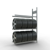 Reifenregal Anbauregal 2000x1300x400 mm 3 Ebenen á 1300 mm, verzinkt