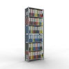 Büroregal Steckregal Grundregal 2300x750x300 mm, 7 Fachböden, 85 kg Fachlast, Kreuzstrebe, verzinkt, ohne Anschlagleiste