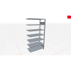 Schwerlastregal Anbauregal 1800x750x800, 7 Ebenen, 150 kg Fachlast, Kreuzstrebe, verzinkt