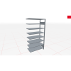 Schwerlastregal Anbauregal 2300x1000x600, 8 Ebenen, 150 kg Fachlast, Kreuzstrebe, verzinkt