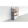 Schwerlastregal Palettenregal NEDCON 3.000x1.825x1.100 mm (HxBxT), Grundregal, 4 Lagerebenen, 3.800 kg Fachlast, mit Spanplatten