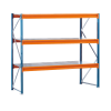 Weitspannregal W100 Grundregal 2000x1785x1000 mm (HxBxT) 3 Ebenen mit Stahlpaneelen, Fachlast 670 kg