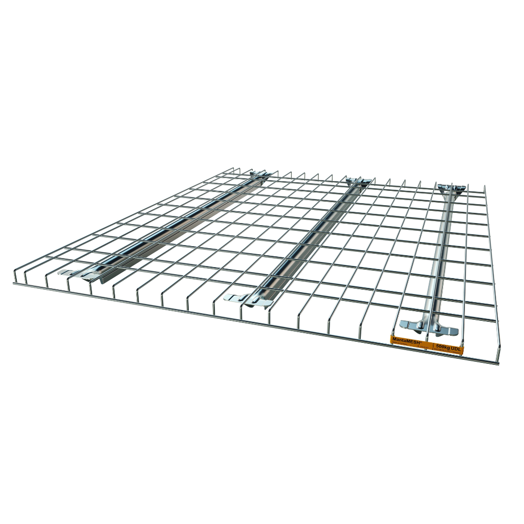 MantaMESH® Draadroosterbodem, 500 kg, 880x1.100 mm, verzinkt voor 40 mm Ligger Palletstelling - Afbeelding 1