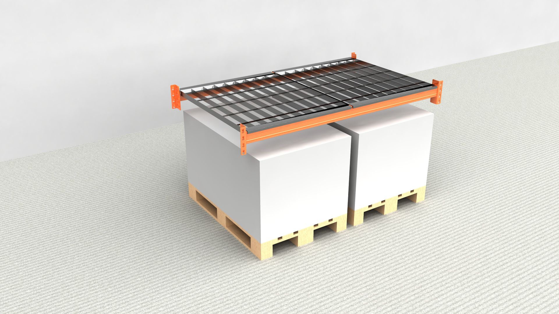 Gaasbodemebene Palletstelling ingelegd 1.825 mm thermisch verzinkt voor 800 mm Stellingdiepte - Thumbnail 2