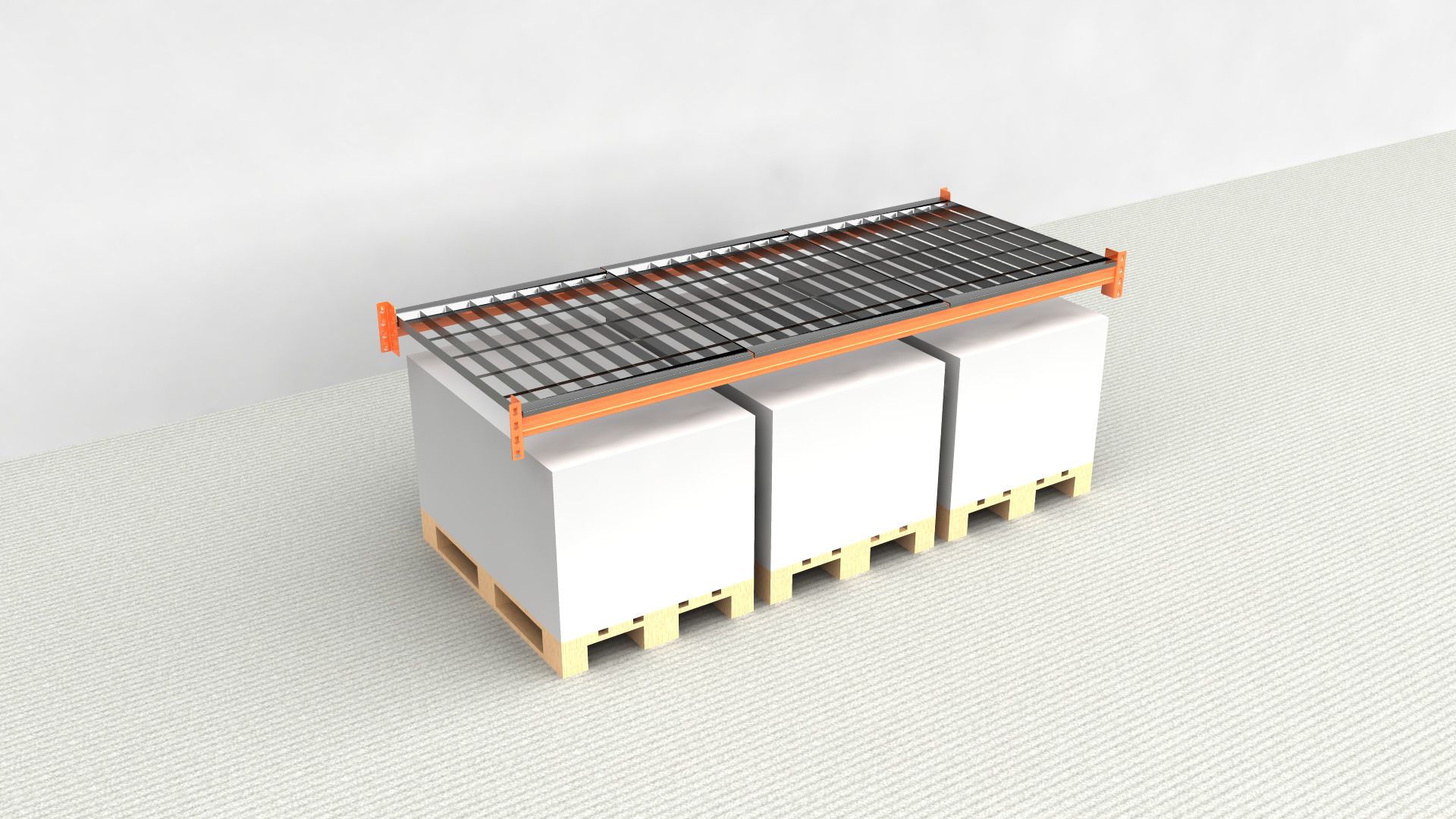 Gaasbodemebene Palletstelling ingelegd 2.700 mm thermisch verzinkt voor 800 mm Stellingdiepte - Thumbnail 2