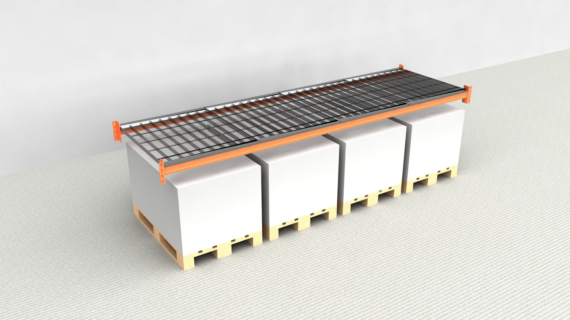 Gaasbodemebene Palletstelling opgelegd 3.600 mm thermisch verzinkt voor 1.100 mm Stellingdiepte - Thumbnail 2