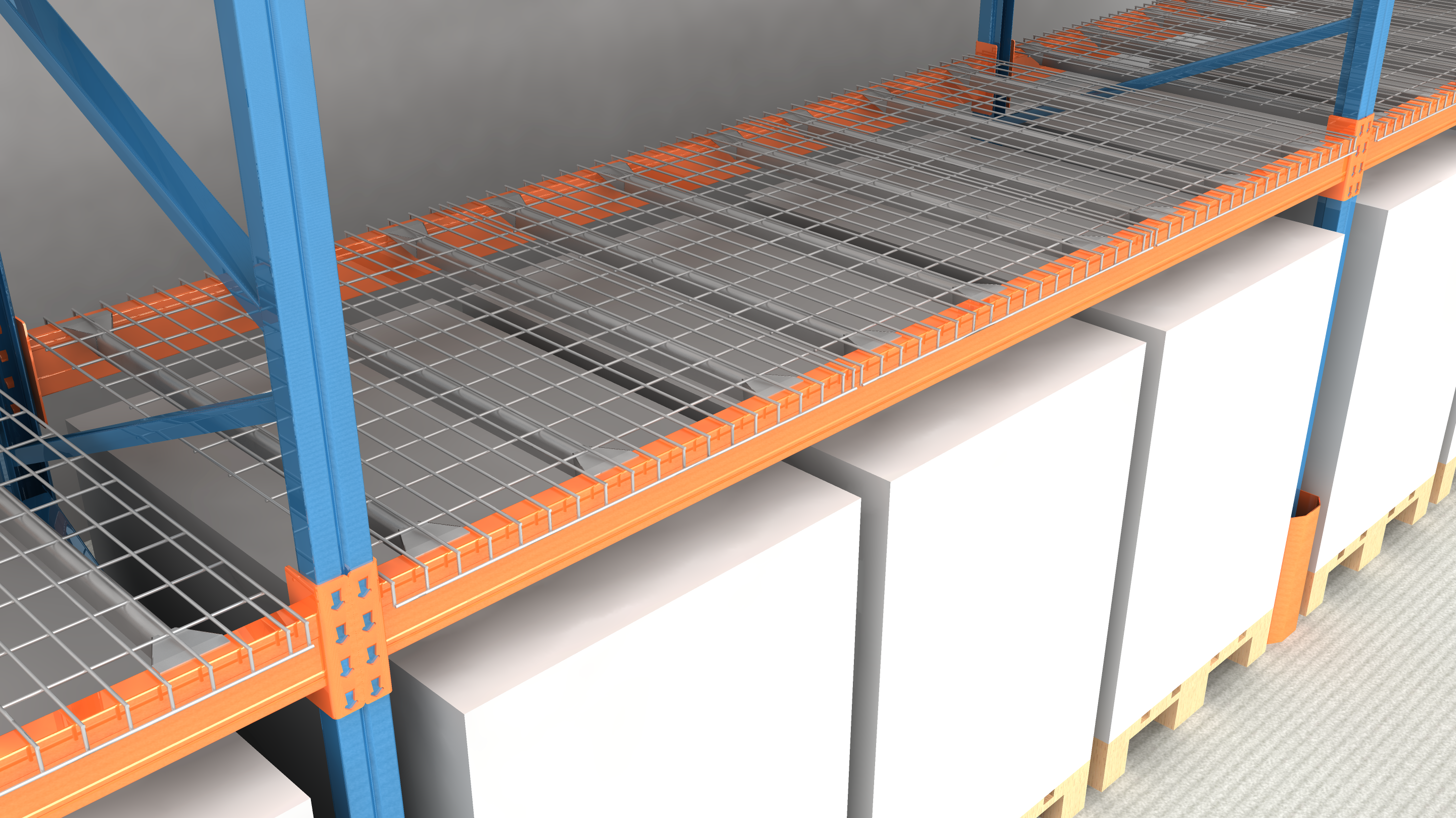 MantaMESH® Draadroosterbodem, 500 kg, 880x1.100 mm, verzinkt voor 40 mm Ligger Palletstelling - Thumbnail 2