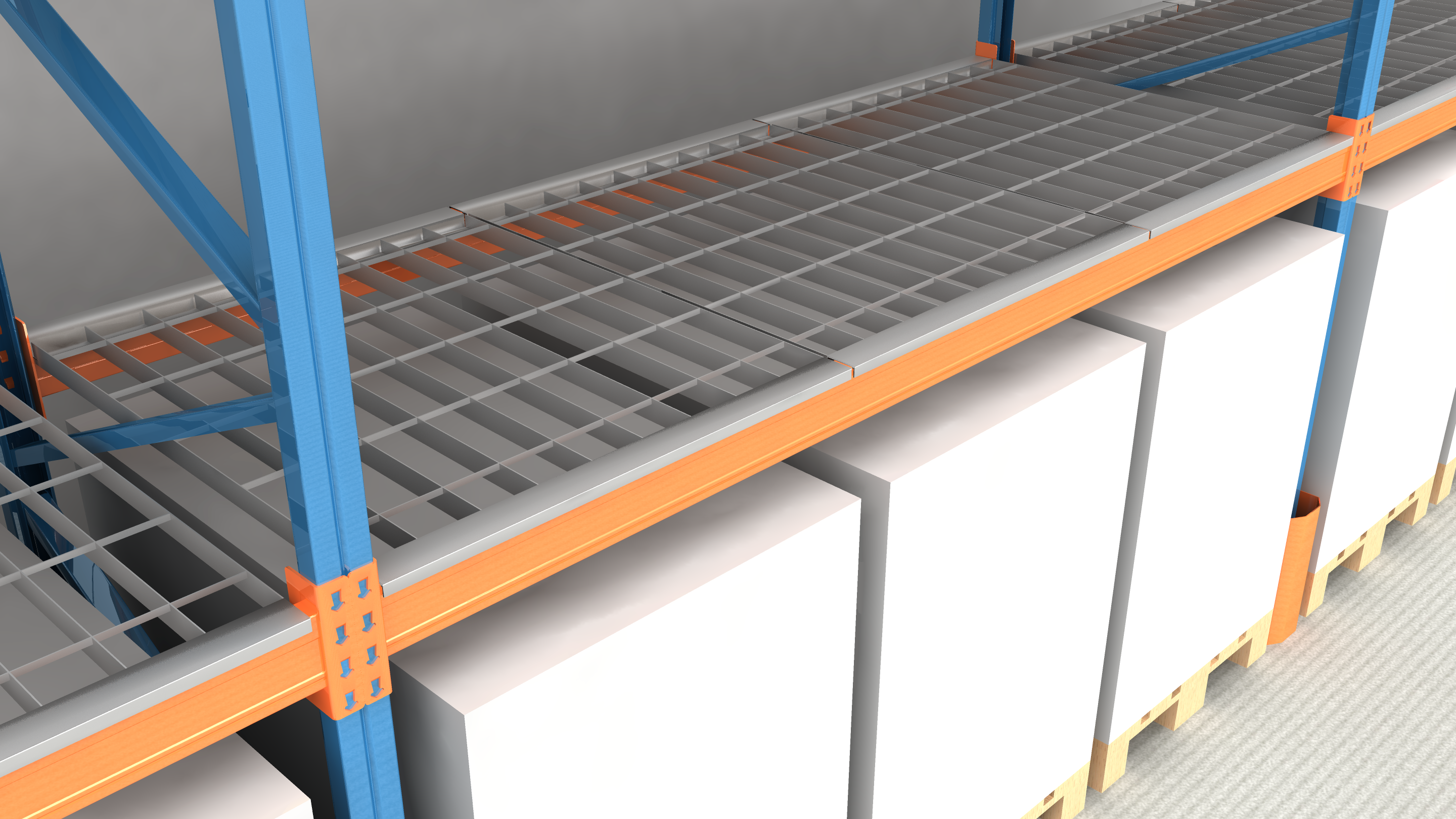 Gaasbodem voor NEDCON Palletstelling 890x1106 mm (BxT), GVB=500kg - Afbeelding 1