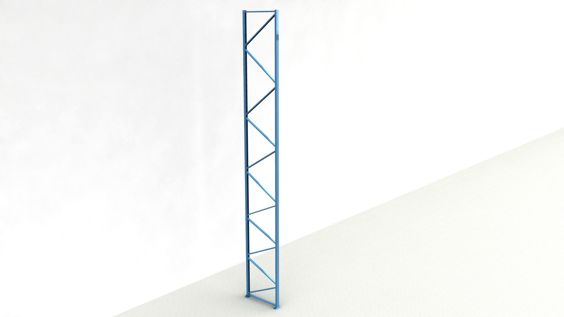 Staanderframe Type 1006820 voor NEDCON Palletstelling 7500x800 mm RAL 5019 capriblauw - Afbeelding 1