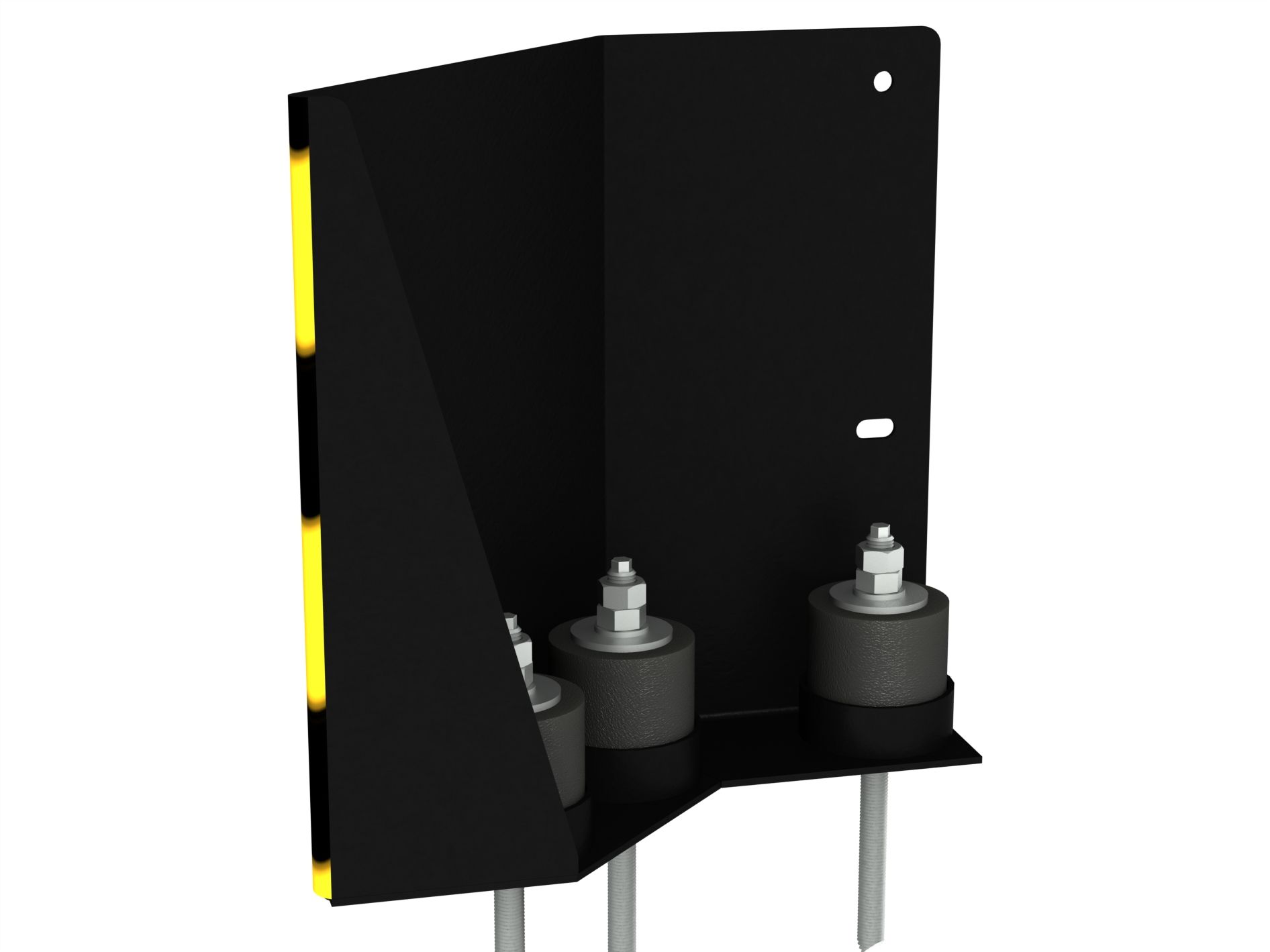 Aanrijdbescherming 135 graden rechts met drei Rubberbuffern - Afbeelding 1