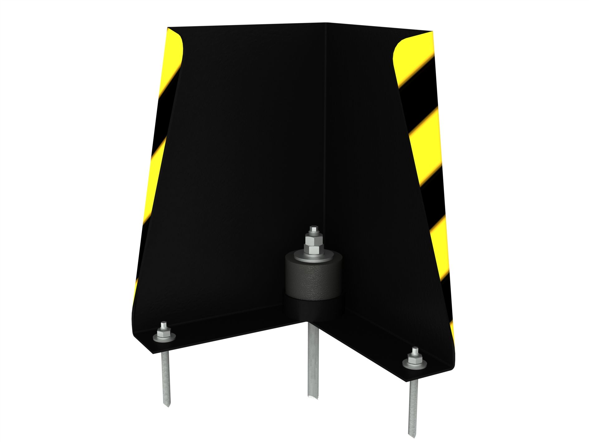 set Aanrijdbescherming NEDCON 90 graden met einem Rubberbuffer - Afbeelding 1