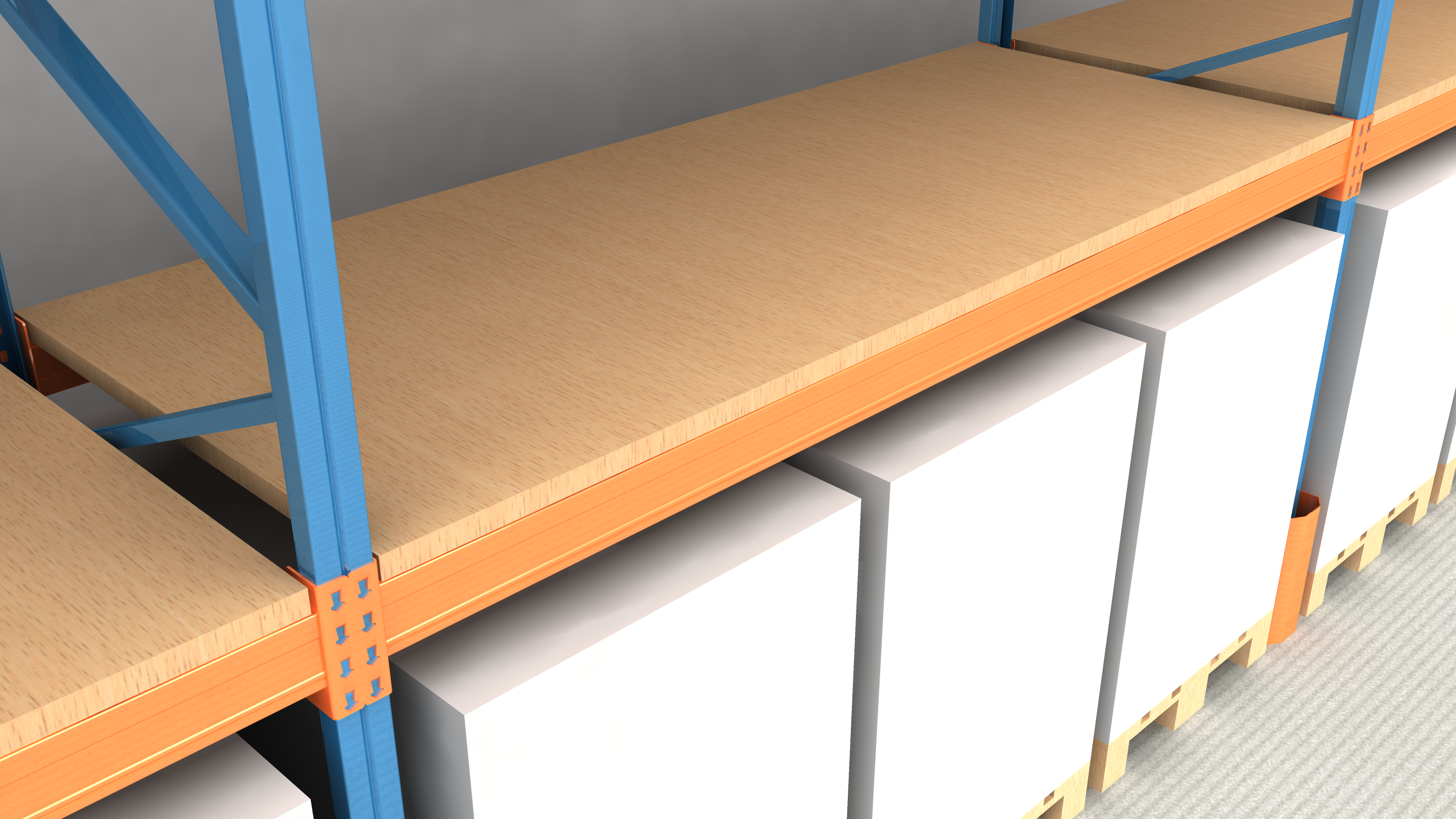 set Spaanplaat opgelegd P4 38mm 2680x1088 mm, voor 40 mm Ligger GVB=150kg/m2 - Afbeelding 1