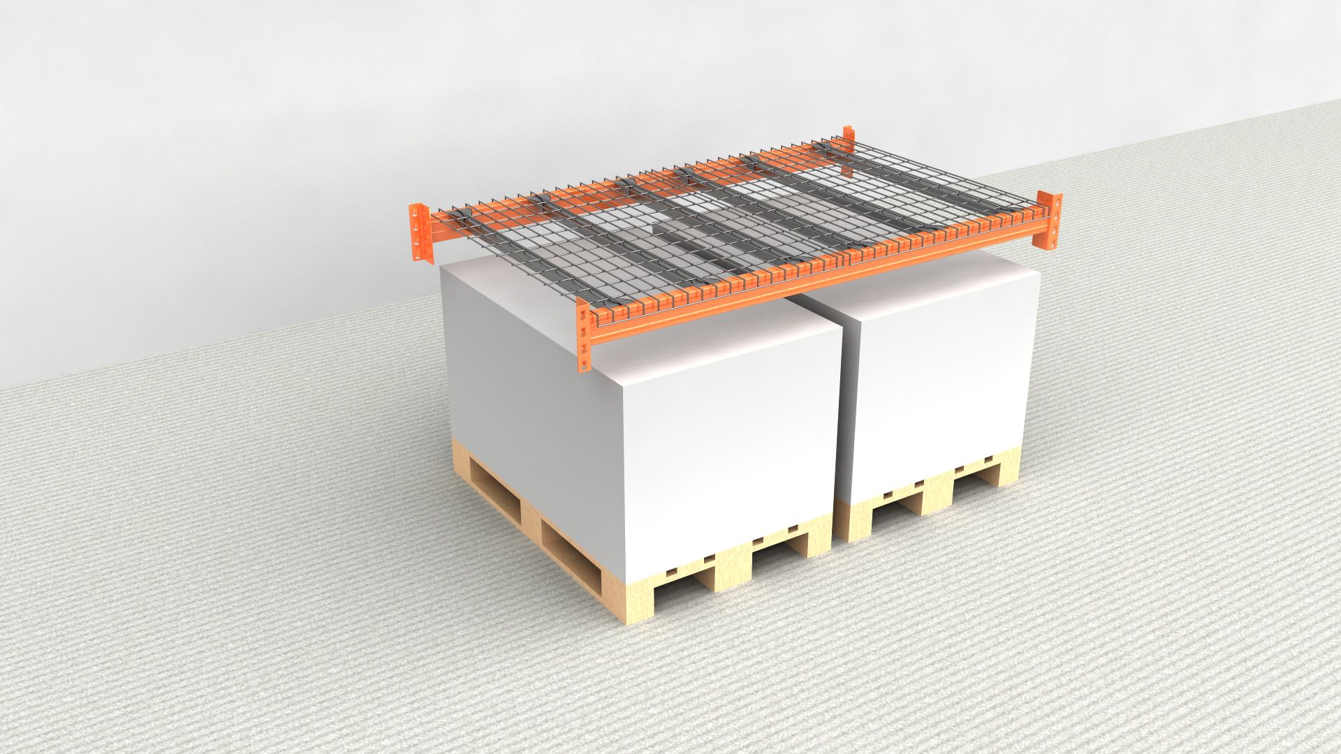 Palletstelling Extra niveau NEDCON 1.825x1.100 mm (BxT), 3.800 kg Draagkracht, 2 Palletplaatsen met Gitterböden - Afbeelding 1