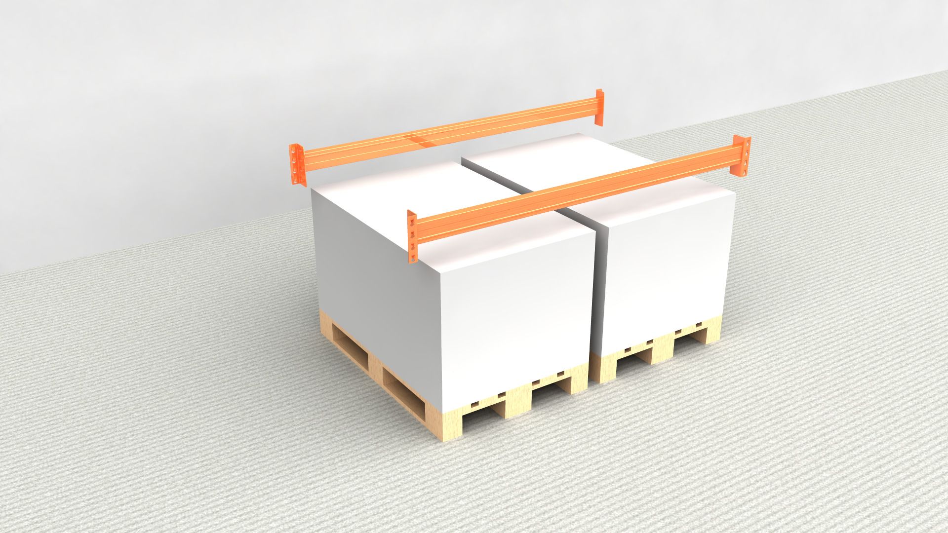 Palletstelling Extra niveau NEDCON 1.825x1.100 mm (BxT), 3.000 kg Draagkracht, 2 Palletplaatsen zonder Auflagen - Afbeelding 1