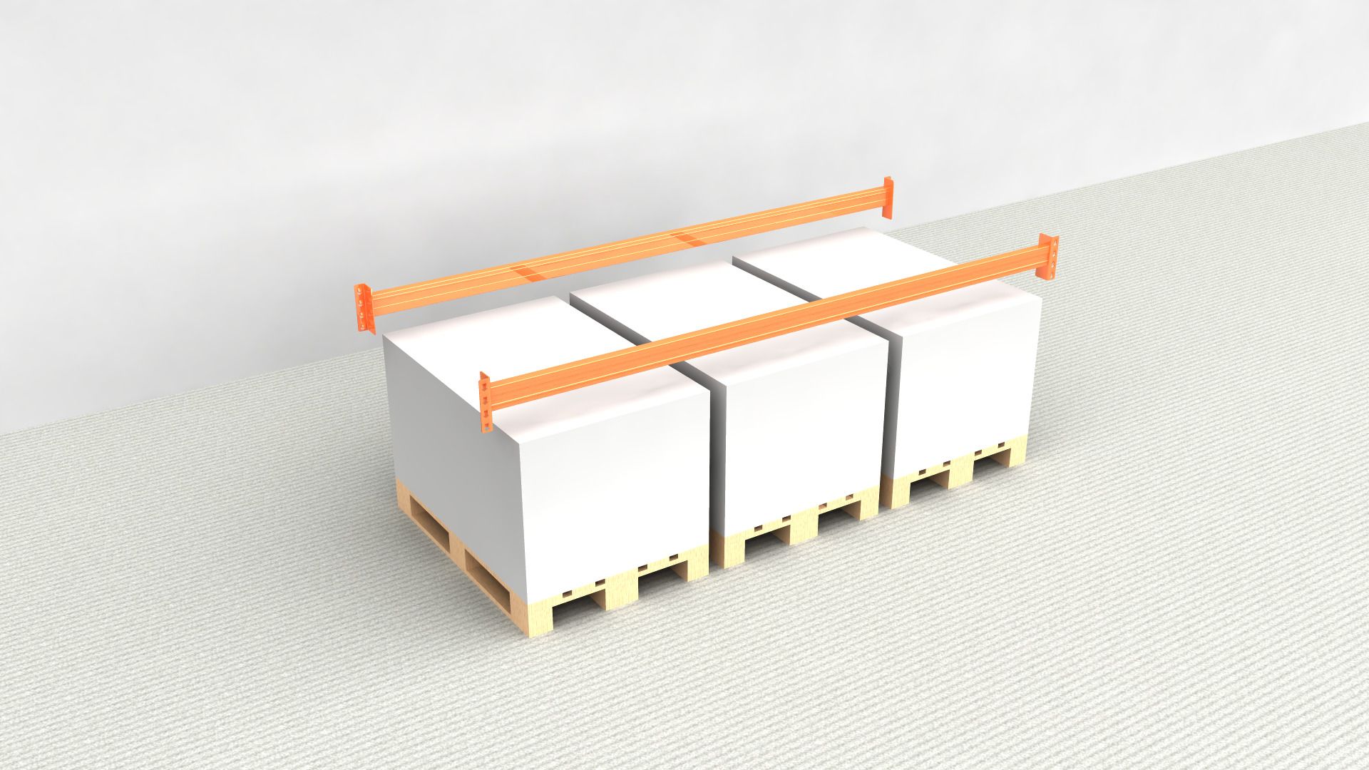 Palletstelling Extra niveau NEDCON 2.700x1.100 mm (BxT), 2.000 kg Draagkracht, 3 Palletplaatsen zonder Auflagen - Afbeelding 1