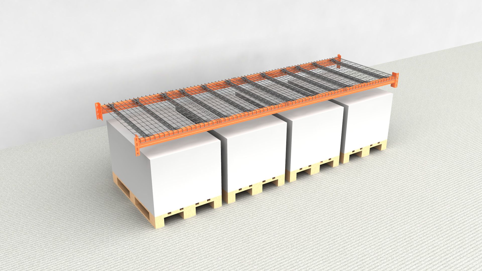 Palletstelling Extra niveau NEDCON 3.600x1.100 mm (BxT), 4.700 kg Draagkracht, 4 Palletplaatsen met Gitterböden - Afbeelding 1