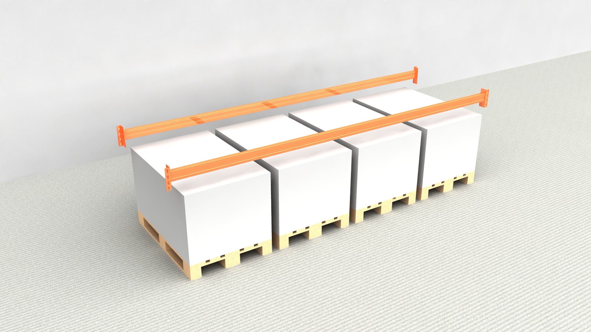 Palletstelling Extra niveau NEDCON 3.600x1.100 mm (BxT), 3.000 kg Draagkracht, 4 Palletplaatsen zonder Auflagen - Afbeelding 1
