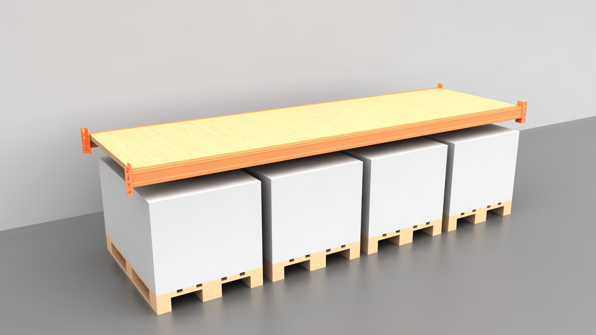 set Spaanplaat ingelegd P4 38mm 3580x988 mm voor 50 mm Ligger GVB=150kg/m2 - Afbeelding 1