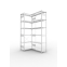 Eckregal 2500×1000×400 mm, 150 kg Fachlast – META