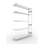 Fachbodenregal Anbauregal 2500×1700×400 mm, 200 kg Fachlast