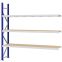 Weitspannregal Anbauregal FORTIS, 2.500×2.500×500 mm, Spanplatte