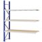 Weitspannregal Anbauregal FORTIS, 2.500×2.000×600 mm, Spanplatte