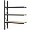Weitspannregal Anbauregal FORTIS, 2.500×1.750×500 mm, Spanplatte