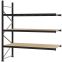 Weitspannregal Anbauregal FORTIS, 2.500×2.250×800 mm, Spanplatte