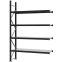 Weitspannregal Anbauregal FORTIS, 3.000×2.000×500 mm, verzinkt