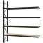 Weitspannregal Anbauregal FORTIS, 3.000×2.500×500 mm, Spanplatte
