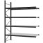 Weitspannregal Anbauregal FORTIS, 3.000×2.250×800 mm, verzinkt