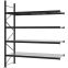 Weitspannregal Anbauregal FORTIS, 3.000×2.500×800 mm, verzinkt