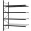 Weitspannregal Anbauregal FORTIS, 3.000×2.250×1.000 mm, verzinkt
