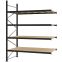 Weitspannregal Anbauregal FORTIS, 3.000×2.250×1.000 mm, Spanplatte