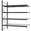 Weitspannregal Anbauregal FORTIS, 3.000×2.500×1.000 mm, verzinkt