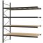 Weitspannregal Anbauregal FORTIS, 3.000×2.500×1.000 mm, Spanplatte