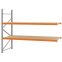 Weitspannregal Anbauregal FORTIS, 2.000×2.500×1.000 mm, Spanplatte