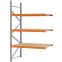 Weitspannregal Anbauregal FORTIS, 2.500×1.500×800 mm, Spanplatte