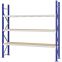 Weitspannregal Grundregal FORTIS, 2.500×2.500×500 mm, Spanplatte