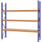Weitspannregal Grundregal FORTIS, 2.500×2.500×500 mm, Spanplatte