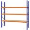 Weitspannregal Grundregal FORTIS, 2.500×2.500×600 mm, Spanplatte