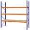 Weitspannregal Grundregal FORTIS, 2.500×2.500×800 mm, Spanplatte