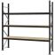 Weitspannregal Grundregal FORTIS, 2.500×2.500×600 mm, Spanplatte