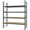 Weitspannregal Grundregal FORTIS, 3.000×2.500×800 mm, Spanplatte