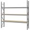 Weitspannregal Grundregal FORTIS, 2.500×2.500×500 mm, Spanplatte