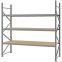 Weitspannregal Grundregal FORTIS, 2.500×2.500×800 mm, Spanplatte