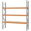Weitspannregal Grundregal FORTIS, 2.500×2.250×500 mm, Spanplatte