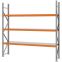 Weitspannregal Grundregal FORTIS, 2.500×2.500×500 mm, verzinkt
