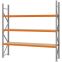 Weitspannregal Grundregal FORTIS, 2.500×2.500×500 mm, Spanplatte