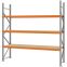 Weitspannregal Grundregal FORTIS, 2.500×2.500×600 mm, Spanplatte